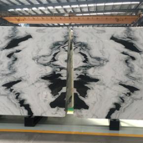 Panda white marble slab