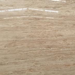 Beige travertine slab